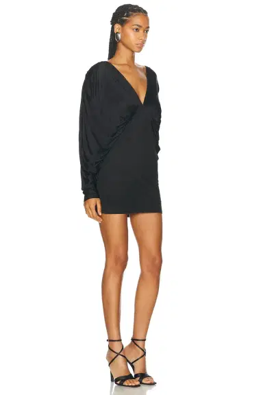 Atlein Draped V-neck Mini Dress | Thumbnail 2 Atlein Draped V-neck Mini Dress | Thumbnail 2