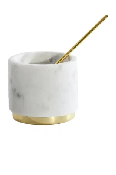HAWKINS NEW YORK Simple Marble and Brass Sugar Pinch Pot | Thumbnail 2 HAWKINS NEW YORK Simple Marble and Brass Sugar Pinch Pot | Thumbnail 2