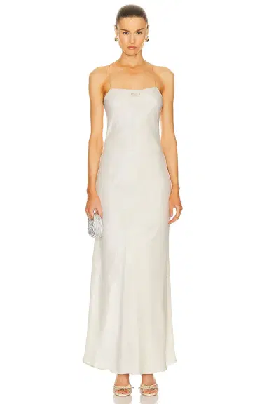 Miu Miu Crepe Lame Dress | Thumbnail 2 Miu Miu Crepe Lame Dress | Thumbnail 2