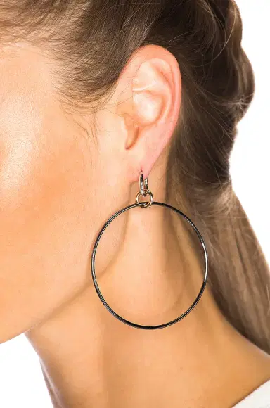 Spinelli Kilcollin Altraire Noir Hoop Earrings | Thumbnail 2 Spinelli Kilcollin Altraire Noir Hoop Earrings | Thumbnail 2