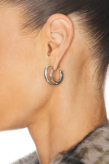 Bottega Veneta Hoop Earrings | Thumbnail 2 Bottega Veneta Hoop Earrings | Thumbnail 2
