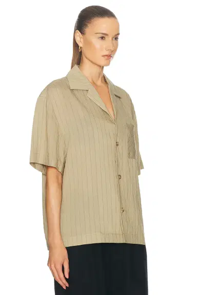WAO Vertical Stripe Short Sleeve Shirt | Thumbnail 4 WAO Vertical Stripe Short Sleeve Shirt | Thumbnail 4