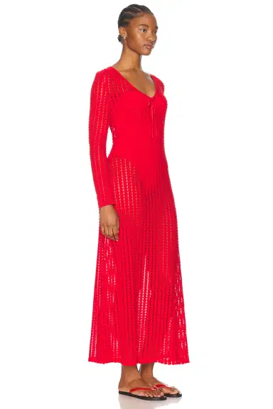 SIMKHAI Elton Keyhole Midi Dress | Thumbnail 2 SIMKHAI Elton Keyhole Midi Dress | Thumbnail 2