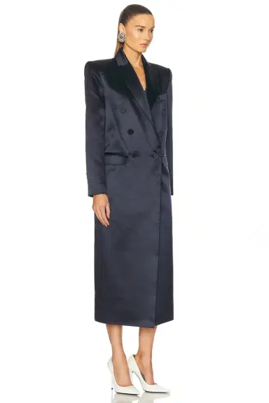 Alex Perry Oversized Duchess Satin Coat | Thumbnail 3 Alex Perry Oversized Duchess Satin Coat | Thumbnail 3