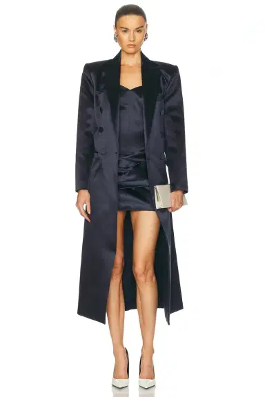 Alex Perry Oversized Duchess Satin Coat | Thumbnail 1 Alex Perry Oversized Duchess Satin Coat | Thumbnail 1