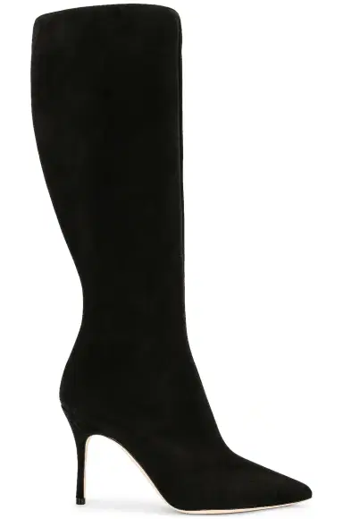 Manolo Blahnik Oculara 90 Suede Boot | Thumbnail 1 Manolo Blahnik Oculara 90 Suede Boot | Thumbnail 1