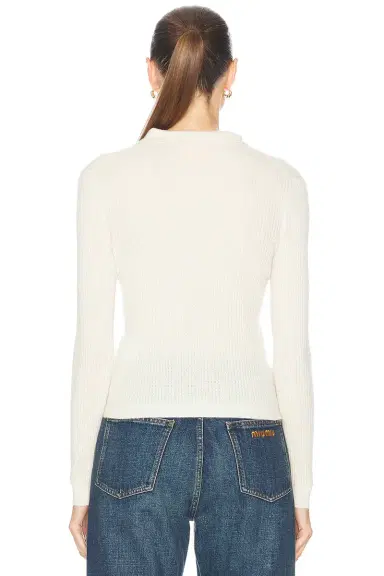 Guest In Residence Long Sleeve Cashmere Shrunken Polo Top | Thumbnail 3 Guest In Residence Long Sleeve Cashmere Shrunken Polo Top | Thumbnail 3