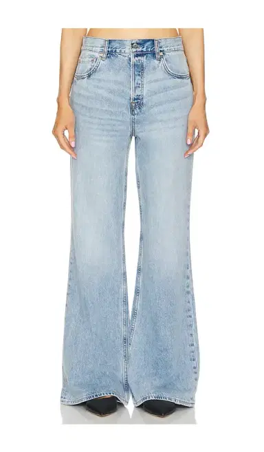 GRLFRND x Maggie MacDonald Jade Low Rise Relaxed Flare Jeans | Thumbnail 1 GRLFRND x Maggie MacDonald Jade Low Rise Relaxed Flare Jeans | Thumbnail 1