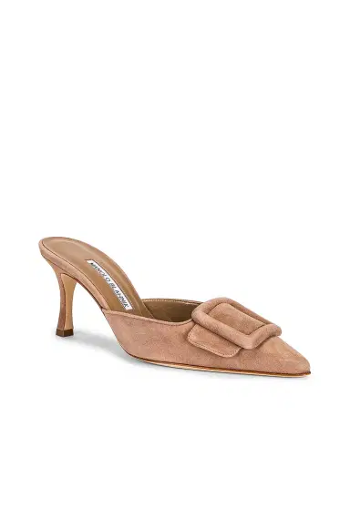 Manolo Blahnik Maysale 70 Suede Mule | Thumbnail 2 Manolo Blahnik Maysale 70 Suede Mule | Thumbnail 2