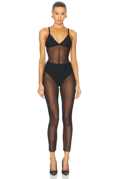 Norma Kamali Low Back Fara Slip Catsuit | Thumbnail 1 Norma Kamali Low Back Fara Slip Catsuit | Thumbnail 1