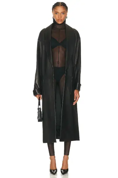 Norma Kamali Long Sleeve Slim Fit Turtleneck Catsuit | Thumbnail 4 Norma Kamali Long Sleeve Slim Fit Turtleneck Catsuit | Thumbnail 4