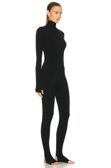 Norma Kamali Long Sleeve Turtleneck Catsuit with Footie | Thumbnail 3 Norma Kamali Long Sleeve Turtleneck Catsuit with Footie | Thumbnail 3