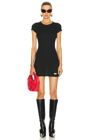 Alexander Wang Short Sleeve Crewneck Dress | Thumbnail 1 Alexander Wang Short Sleeve Crewneck Dress | Thumbnail 1