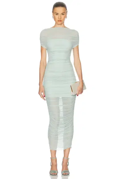 SEROYA Noel Off Shoulder Midi Dress | Thumbnail 1 SEROYA Noel Off Shoulder Midi Dress | Thumbnail 1