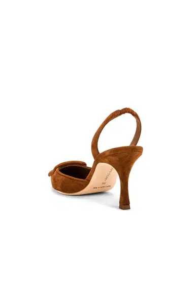 Manolo Blahnik May 70 Suede Slingback | Thumbnail 3 Manolo Blahnik May 70 Suede Slingback | Thumbnail 3