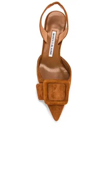 Manolo Blahnik May 70 Suede Slingback | Thumbnail 4 Manolo Blahnik May 70 Suede Slingback | Thumbnail 4