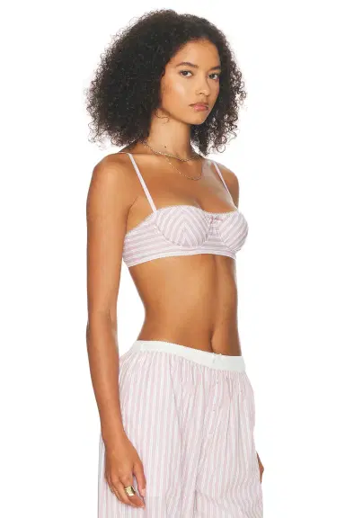 Helsa Wide Stripe Poplin Bra | Thumbnail 4 Helsa Wide Stripe Poplin Bra | Thumbnail 4