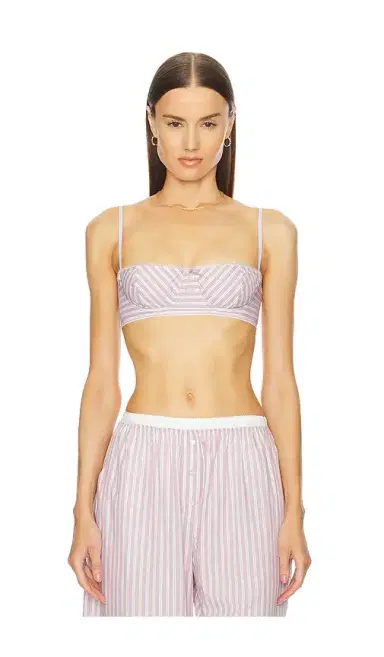 Helsa Wide Stripe Poplin Bra | Thumbnail 1 Helsa Wide Stripe Poplin Bra | Thumbnail 1