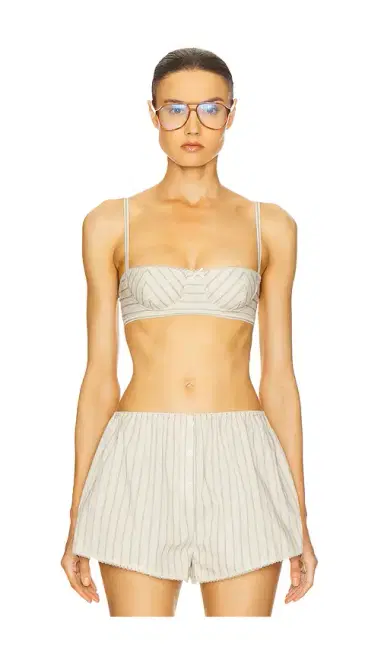 Helsa Pinstripe Poplin Bra | Thumbnail 2 Helsa Pinstripe Poplin Bra | Thumbnail 2