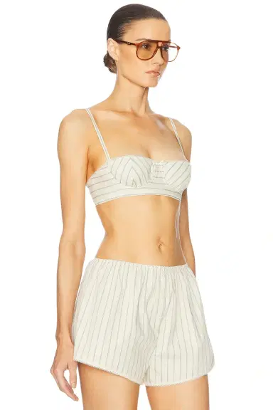 Helsa Pinstripe Poplin Bra | Thumbnail 5 Helsa Pinstripe Poplin Bra | Thumbnail 5