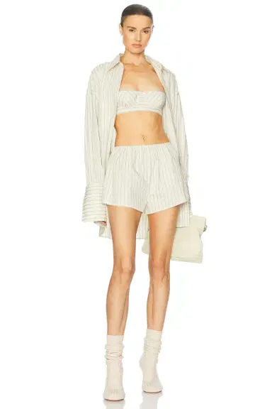 Helsa Pinstripe Poplin Bra | Thumbnail 7 Helsa Pinstripe Poplin Bra | Thumbnail 7