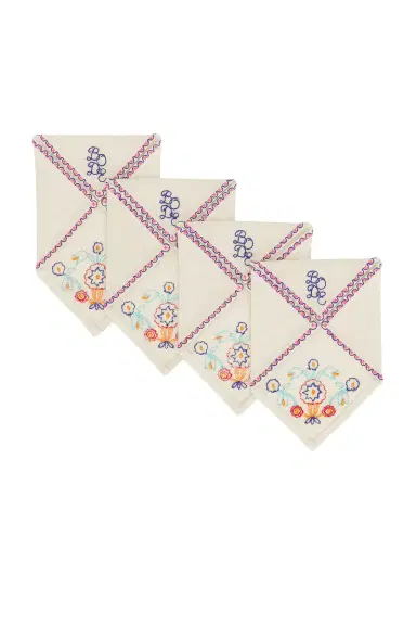 BODE Garden Party Cocktail Napkins | Thumbnail 2 BODE Garden Party Cocktail Napkins | Thumbnail 2