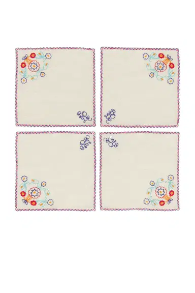 BODE Garden Party Cocktail Napkins | Thumbnail 3 BODE Garden Party Cocktail Napkins | Thumbnail 3