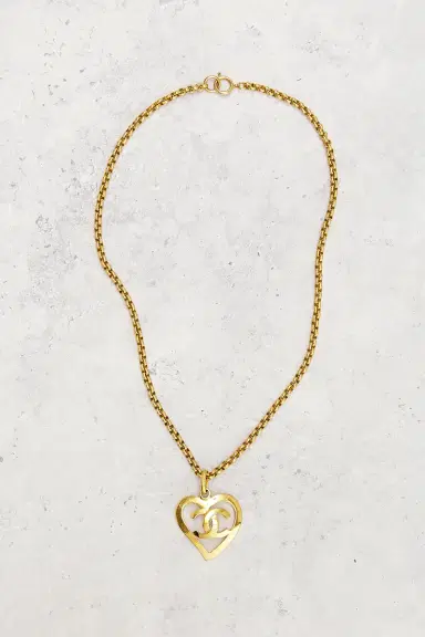 Chanel Chanel 1995 CC Heart Necklace | Thumbnail 2 Chanel Chanel 1995 CC Heart Necklace | Thumbnail 2