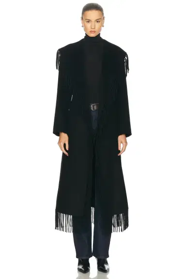 SIMKHAI Carrie Fringe Robe Coat | Thumbnail 2 SIMKHAI Carrie Fringe Robe Coat | Thumbnail 2