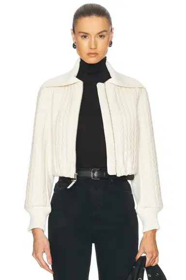 SIMKHAI Palmer Quilted Cropped Jacket | Thumbnail 1 SIMKHAI Palmer Quilted Cropped Jacket | Thumbnail 1