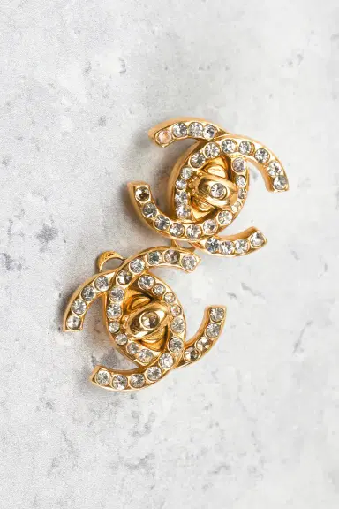 chanel Chanel 1996 CC Rhinestone Clip-On Earrings | Thumbnail 6 chanel Chanel 1996 CC Rhinestone Clip-On Earrings | Thumbnail 6