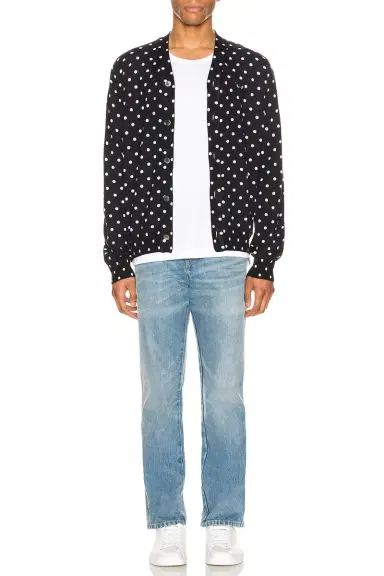 COMME des GARCONS PLAY Dot Print Wool Cardigan with Black Emblem | Thumbnail 5 COMME des GARCONS PLAY Dot Print Wool Cardigan with Black Emblem | Thumbnail 5
