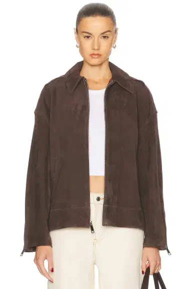 GRLFRND Alek Suede Jacket | Thumbnail 1 GRLFRND Alek Suede Jacket | Thumbnail 1