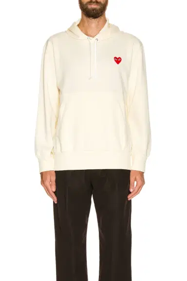 Comme des Garçons PLAY Pullover Hoodie with Red Emblem | Thumbnail 3 Comme des Garçons PLAY Pullover Hoodie with Red Emblem | Thumbnail 3