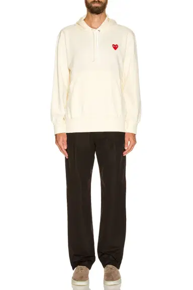 Comme des Garçons PLAY Pullover Hoodie with Red Emblem | Thumbnail 4 Comme des Garçons PLAY Pullover Hoodie with Red Emblem | Thumbnail 4