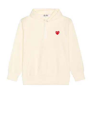 Comme des Garçons PLAY Pullover Hoodie with Red Emblem | Thumbnail 1 Comme des Garçons PLAY Pullover Hoodie with Red Emblem | Thumbnail 1