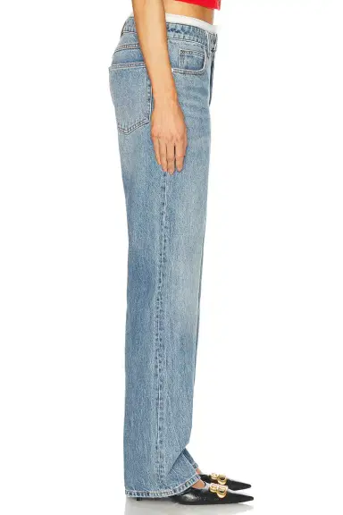 Alexander Wang Mid Rise Straight Leg Jeans | Thumbnail 2 Alexander Wang Mid Rise Straight Leg Jeans | Thumbnail 2