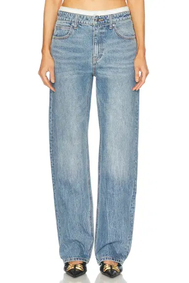 Alexander Wang Mid Rise Straight Leg Jeans | Thumbnail 1 Alexander Wang Mid Rise Straight Leg Jeans | Thumbnail 1