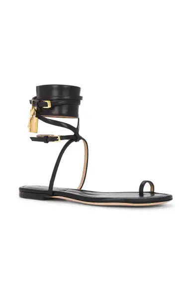 TOM FORD Soft Calf Ankle Wrap Sandal | Thumbnail 2 TOM FORD Soft Calf Ankle Wrap Sandal | Thumbnail 2