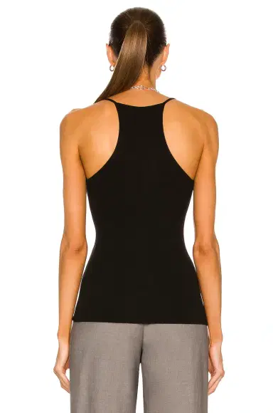 Enza Costa Stretch Silk Knit V Racer Tank Top | Thumbnail 3 Enza Costa Stretch Silk Knit V Racer Tank Top | Thumbnail 3