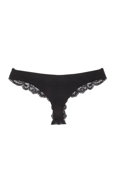 Fleur du Mal Charlotte Lace Thong Panty | Thumbnail 1 Fleur du Mal Charlotte Lace Thong Panty | Thumbnail 1