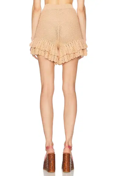 Chloe Frilled Crochet Knit Short | Thumbnail 4 Chloe Frilled Crochet Knit Short | Thumbnail 4