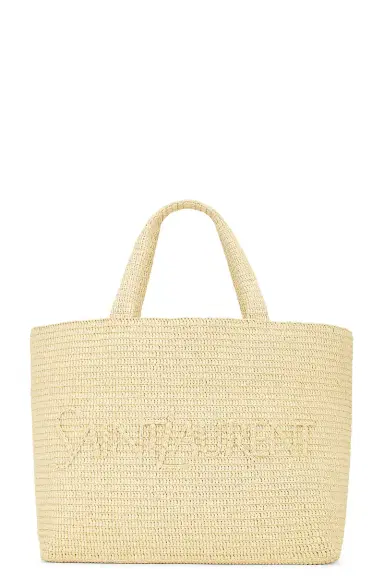 Saint Laurent Supple Raffia Tote Bag | Thumbnail 1 Saint Laurent Supple Raffia Tote Bag | Thumbnail 1