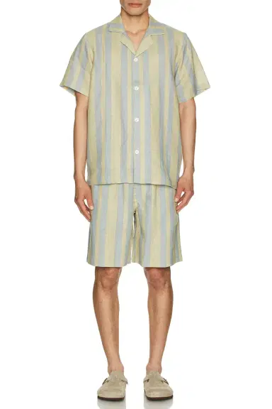 OAS Mist Strata Nicola Linen Shorts | Thumbnail 4 OAS Mist Strata Nicola Linen Shorts | Thumbnail 4
