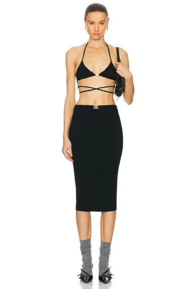 Miu Miu Midi Skirt | Thumbnail 4 Miu Miu Midi Skirt | Thumbnail 4