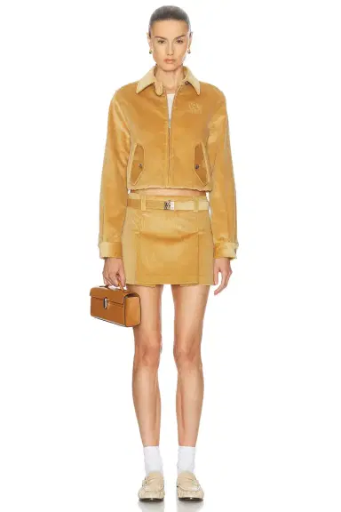 Miu Miu Ribbed Velvet Mini Skirt | Thumbnail 5 Miu Miu Ribbed Velvet Mini Skirt | Thumbnail 5