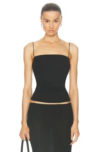 Enza Costa Supima Cotton Essential Strappy Tank Top | Thumbnail 1 Enza Costa Supima Cotton Essential Strappy Tank Top | Thumbnail 1