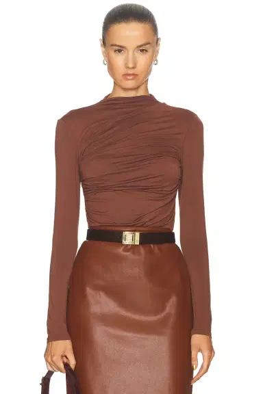 ENZA COSTA Viscose Jersey Twist Top | Thumbnail 1 ENZA COSTA Viscose Jersey Twist Top | Thumbnail 1