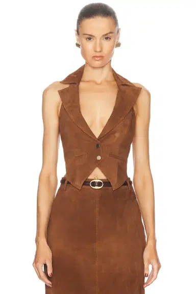 retrofete Josephine Suede Vest | Thumbnail 1 retrofete Josephine Suede Vest | Thumbnail 1