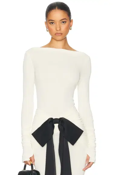 Helsa Matte Jersey Long Sleeve Top | Thumbnail 4 Helsa Matte Jersey Long Sleeve Top | Thumbnail 4